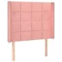 Box spring bed with mattress and LED pink velvet 80x200 cm by , Beds and slatted bases - Ref: Foro24-3139534, Price: 341,57 €...