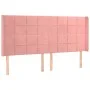 Box spring bed with mattress and LED pink velvet 160x200 cm by , Beds and slatted bases - Ref: Foro24-3139576, Price: 543,74 ...