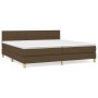 Boxspringbett mit dunkelbrauner Stoffmatratze 200x200 cm von , Betten und Lattenroste - Ref: Foro24-3140644, Preis: 595,08 €,...