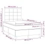 Box spring bed with dark brown fabric mattress 120x200 cm by , Beds and slatted bases - Ref: Foro24-3141764, Price: 407,87 €,...