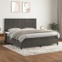 Cama box spring con colchón terciopelo gris oscuro 200x200 cm de , Camas y somieres - Ref: Foro24-3143044, Precio: 616,98 €, ...