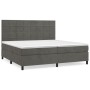 Cama box spring con colchón terciopelo gris oscuro 200x200 cm de , Camas y somieres - Ref: Foro24-3143044, Precio: 616,98 €, ...