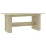 Sonoma oak engineered wood dining table 180x90x76 cm by , Kitchen and dining tables - Ref: Foro24-800471, Price: 109,99 €, Di...
