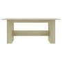 Sonoma oak engineered wood dining table 180x90x76 cm by , Kitchen and dining tables - Ref: Foro24-800471, Price: 109,99 €, Di...