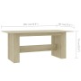 Esstisch aus Sonoma-Eichenholzwerkstoff, 180 x 90 x 76 cm von , Küchen- und Esstische - Ref: Foro24-800471, Preis: 109,55 €, ...