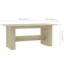 Sonoma oak engineered wood dining table 180x90x76 cm by , Kitchen and dining tables - Ref: Foro24-800471, Price: 109,99 €, Di...
