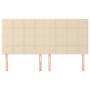 Kopfteile 4 Einheiten aus cremefarbenem Stoff 80x5x78/88 cm von , Kopf- und Fußteile - Ref: Foro24-3116343, Preis: 99,27 €, R...