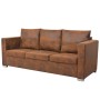 Kunstleder-Sofa mit 3 Plätzen aus Wildlederimitat, 191x73x82 cm. von vidaXL, Sofas - Ref: Foro24-244703, Preis: 469,07 €, Rab...