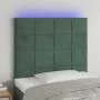 Kopfteil mit LED-Beleuchtung, dunkelgrüner Samt, 90 x 5 x 118/128 cm von , Kopf- und Fußteile - Ref: Foro24-3122463, Preis: 8...
