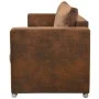 Kunstleder-Sofa mit 3 Plätzen aus Wildlederimitat, 191x73x82 cm. von vidaXL, Sofas - Ref: Foro24-244703, Preis: 432,31 €, Rab...