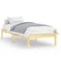 Solid wood bed frame 75x190 cm by , Beds and slatted bases - Ref: Foro24-809977, Price: 54,67 €, Discount: %