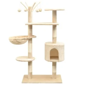 Cat scratching post with sisal scratching post 125 cm beige by vidaXL, Cat furniture - Ref: Foro24-170482, Price: 70,95 €, Di...