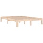 Estructura de cama de matrimonio madera maciza 135x190 cm de , Camas y somieres - Ref: Foro24-810340, Precio: 88,98 €, Descue...