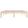 Estructura de cama de matrimonio madera maciza 135x190 cm de , Camas y somieres - Ref: Foro24-810340, Precio: 88,98 €, Descue...