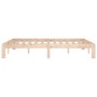 Estructura de cama de matrimonio madera maciza 135x190 cm de , Camas y somieres - Ref: Foro24-810340, Precio: 88,98 €, Descue...