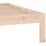 Estructura de cama de matrimonio madera maciza 135x190 cm de , Camas y somieres - Ref: Foro24-810340, Precio: 88,98 €, Descue...