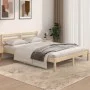 Solid pine wood bed frame 140x190 cm by , Beds and slatted bases - Ref: Foro24-810410, Price: 86,36 €, Discount: %