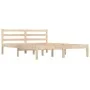 Solid pine wood bed frame 140x190 cm by , Beds and slatted bases - Ref: Foro24-810410, Price: 86,36 €, Discount: %
