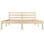 Solid pine wood bed frame 140x190 cm by , Beds and slatted bases - Ref: Foro24-810410, Price: 86,36 €, Discount: %