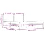Bettgestell aus massivem Kiefernholz, 140 x 190 cm von , Betten und Lattenroste - Ref: Foro24-810410, Preis: 97,60 €, Rabatt: %