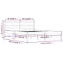 Estructura de cama de madera maciza de pino 140x190 cm de , Camas y somieres - Ref: Foro24-810410, Precio: 88,75 €, Descuento: %