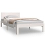 Estructura de cama madera maciza de pino blanco 100x200 cm de , Camas y somieres - Ref: Foro24-810486, Precio: 109,76 €, Desc...