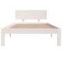 Massives Bettgestell aus weißem Kiefernholz, 100 x 200 cm von , Betten und Lattenroste - Ref: Foro24-810486, Preis: 109,82 €,...