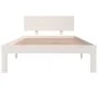 Solid white pine wood bed frame 100x200 cm by , Beds and slatted bases - Ref: Foro24-810486, Price: 108,27 €, Discount: %