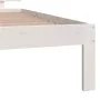 Solid white pine wood bed frame 100x200 cm by , Beds and slatted bases - Ref: Foro24-810486, Price: 108,27 €, Discount: %