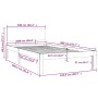 Massives Bettgestell aus weißem Kiefernholz, 100 x 200 cm von , Betten und Lattenroste - Ref: Foro24-810486, Preis: 109,82 €,...