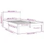 Solid white pine wood bed frame 100x200 cm by , Beds and slatted bases - Ref: Foro24-810486, Price: 108,27 €, Discount: %
