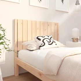 Solid pine wood bed headboard 105.5x4x100 cm by , Headboards and footboards - Ref: Foro24-818855, Price: 57,74 €, Discount: %