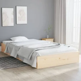 Solid wood bed frame 100x200 cm by , Beds and slatted bases - Ref: Foro24-820052, Price: 95,49 €, Discount: %