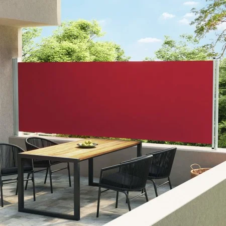 Retractable side awning for patio red 600x160 cm by , Umbrellas - Ref: Foro24-313378, Price: 102,05 €, Discount: %