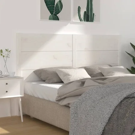 Kopfteil aus massivem weißem Kiefernholz, 141 x 4 x 100 cm von , Kopf- und Fußteile - Ref: Foro24-818716, Preis: 100,09 €, Ra...