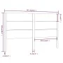 Kopfteil aus massivem weißem Kiefernholz, 141 x 4 x 100 cm von , Kopf- und Fußteile - Ref: Foro24-818716, Preis: 100,09 €, Ra...