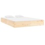 Solid wood bed frame 200x200 cm by , Beds and slatted bases - Ref: Foro24-820022, Price: 121,39 €, Discount: %