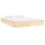 Solid wood bed frame 200x200 cm by , Beds and slatted bases - Ref: Foro24-820022, Price: 120,08 €, Discount: %