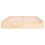 Solid wood bed frame 200x200 cm by , Beds and slatted bases - Ref: Foro24-820022, Price: 121,39 €, Discount: %