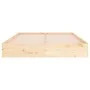 Solid wood bed frame 200x200 cm by , Beds and slatted bases - Ref: Foro24-820022, Price: 120,08 €, Discount: %