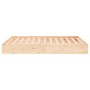Solid wood bed frame 200x200 cm by , Beds and slatted bases - Ref: Foro24-820022, Price: 121,39 €, Discount: %