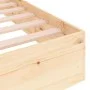 Solid wood bed frame 200x200 cm by , Beds and slatted bases - Ref: Foro24-820022, Price: 120,08 €, Discount: %