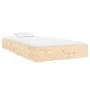 Solid wood bed frame 90x200 cm by , Beds and slatted bases - Ref: Foro24-820057, Price: 84,76 €, Discount: %
