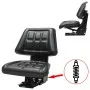 Schwarzer gefederter Traktorsitz von vidaXL, Traktorzubehör und -teile - Ref: Foro24-142316, Preis: 150,90 €, Rabatt: %