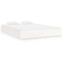 White solid wood bed frame 140x200 cm by , Beds and slatted bases - Ref: Foro24-820043, Price: 124,64 €, Discount: %