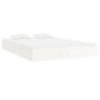 Weißer Massivholzbettrahmen 140x200 cm von , Betten und Lattenroste - Ref: Foro24-820043, Preis: 124,64 €, Rabatt: %