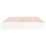 White solid wood bed frame 140x200 cm by , Beds and slatted bases - Ref: Foro24-820043, Price: 124,64 €, Discount: %