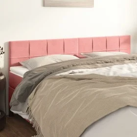 Headboards 2 units of pink velvet 80x5x78/88 cm by , Headboards and footboards - Ref: Foro24-346073, Price: 59,45 €, Discount: %