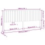 Cabecero de cama madera maciza de pino 205,5x4x100 cm de , Cabeceros y pies de cama - Ref: Foro24-818890, Precio: 86,44 €, De...