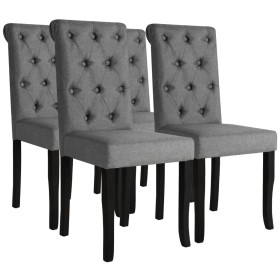 Dining chairs 4 units dark gray fabric by vidaXL, dining chairs - Ref: Foro24-245515, Price: 274,83 €, Discount: %